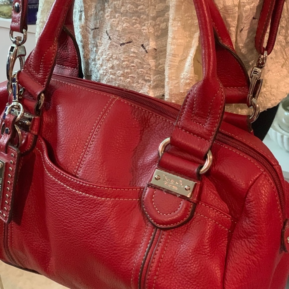 Tignanello Red Leather shoulder bag - Picture 2 of 8